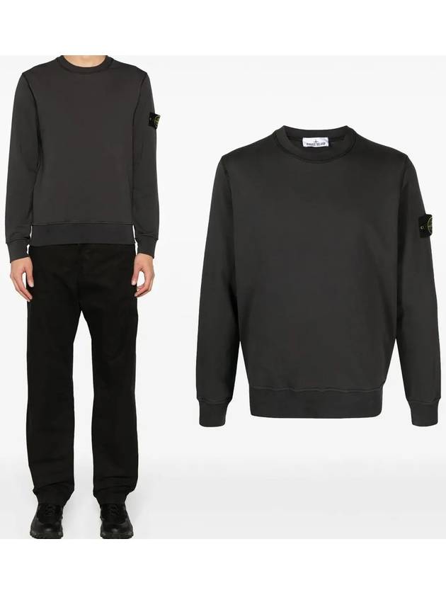 Wappen Patch Garment Dyed Sweatshirt Charcoal - STONE ISLAND - BALAAN 2