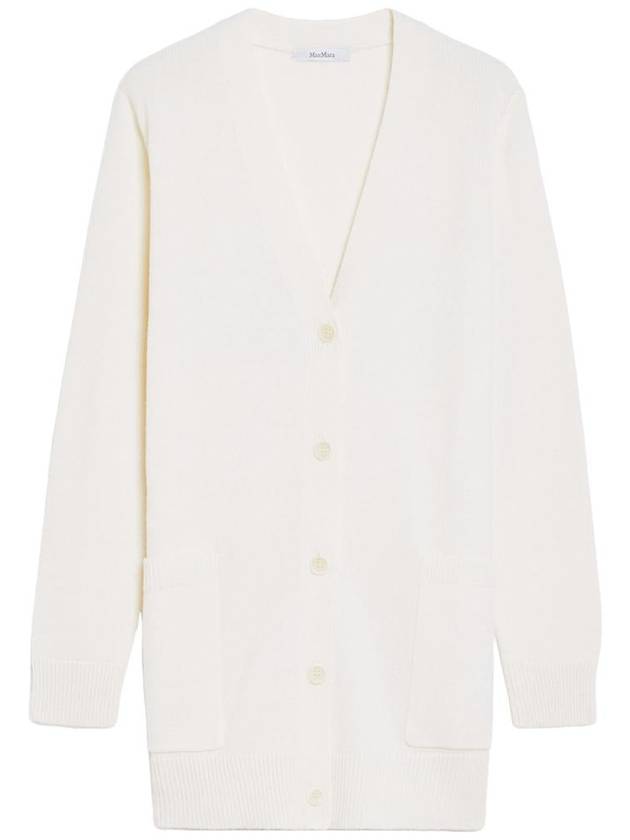 Villa Wool Cashmere Cardigan White - MAX MARA - BALAAN 2