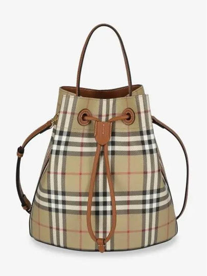 Vintage Check Bucket Bag Beige - BURBERRY - BALAAN 2