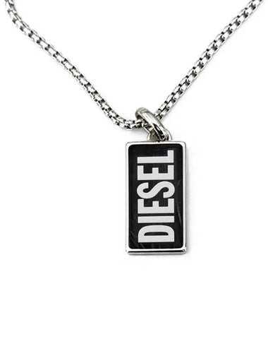 Logo Necklace Silver - DIESEL - BALAAN 1