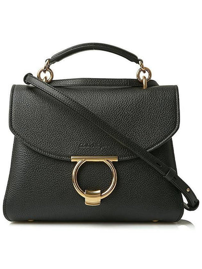 Gancini Small Tote Bag Black - SALVATORE FERRAGAMO - BALAAN 2