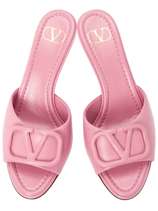 V Logo Sandals Heels Pink - VALENTINO - BALAAN 3