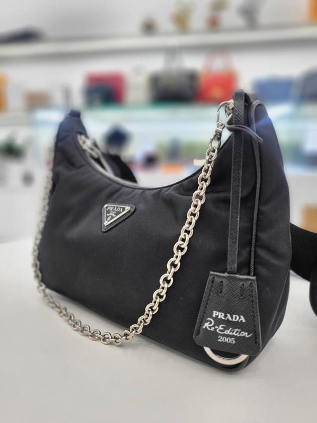 Saffiano Trimmed Tesuto Chain Shoulder Bag 1BH204 - PRADA - BALAAN 4