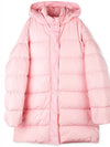 Logo Hooded Down Padding Pink - MSGM - BALAAN 3