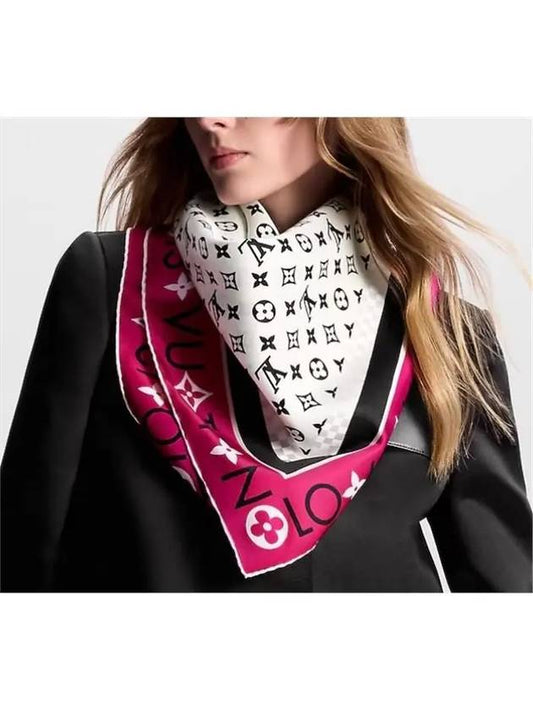 Monogram Infinity Square 90 Scarf Pink - LOUIS VUITTON - BALAAN 2