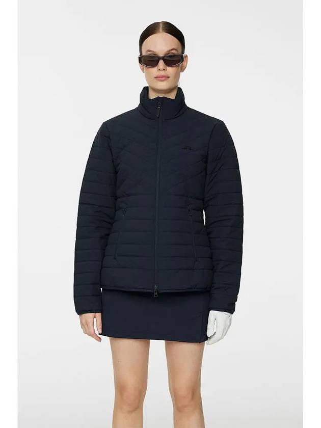 Women s Marble Quilted Lightweight Golf Jacket Navy GWOW12778 6855 - J.LINDEBERG - BALAAN 2