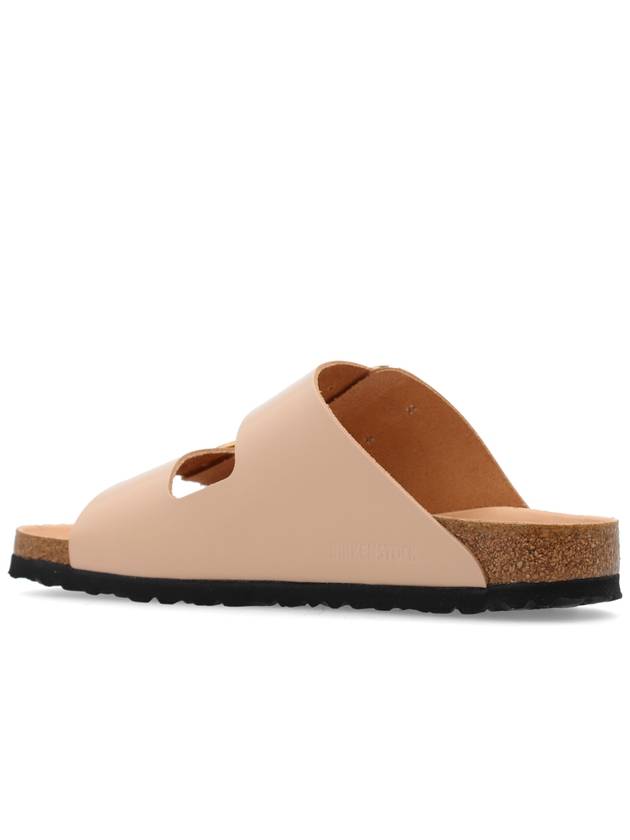 Arizona Big Buckle Leather Slider Slipper Beige - BIRKENSTOCK - BALAAN 6