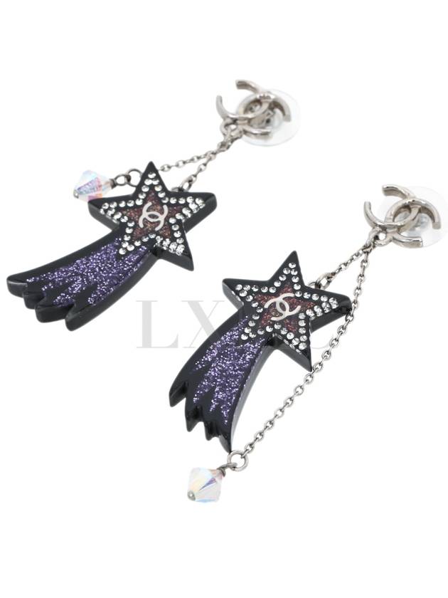 Long Earrings Shooting Star Resin CC Logo Dangle - CHANEL - BALAAN 5