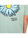 Floating Flower Comfort Short Sleeve T-Shirt Seafoam Blue - MAISON KITSUNE - BALAAN 7