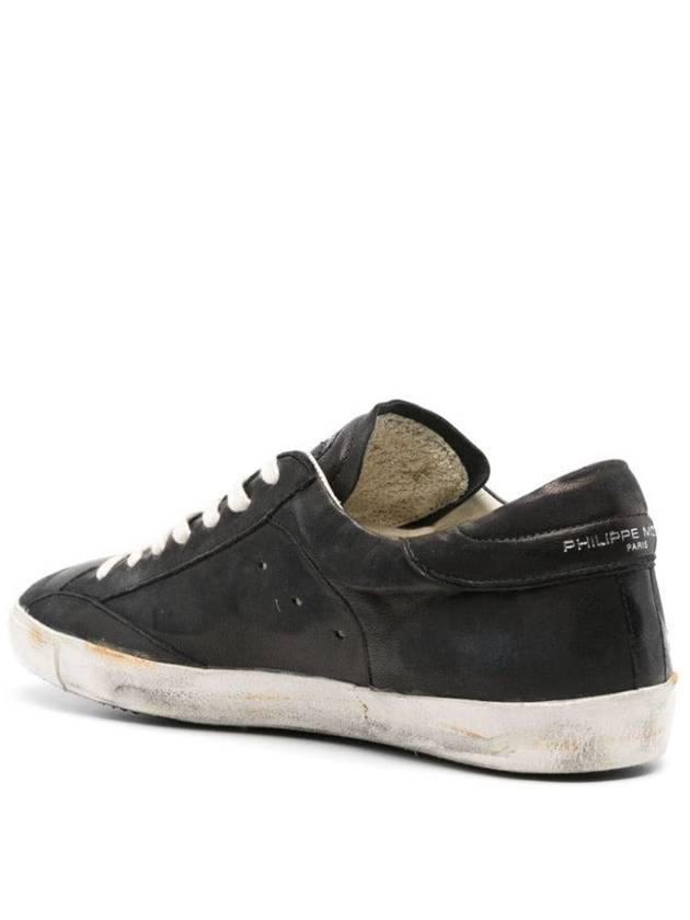 Philippe Model Prsx Sneakers In Vintage-Effect Calfskin Leather - PHILIPPE MODEL - BALAAN 4