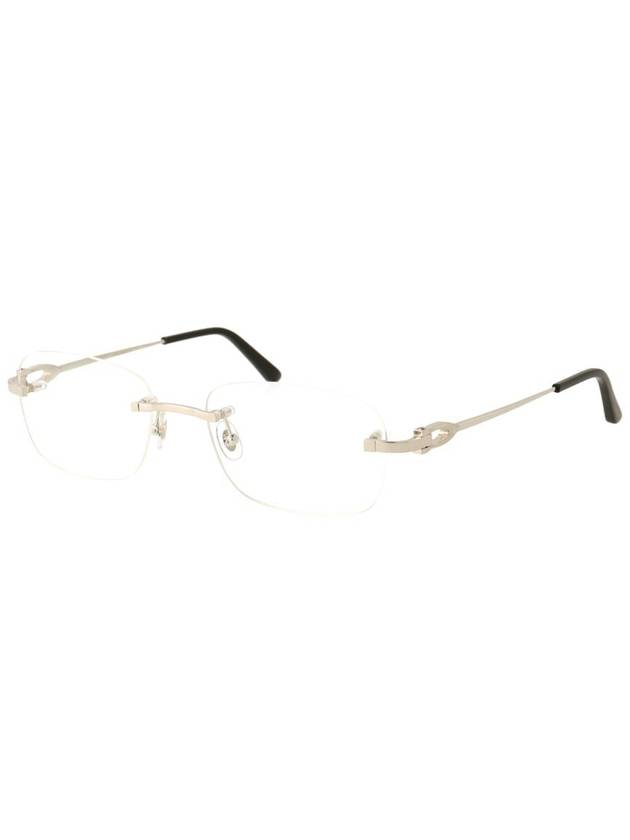 Eyewear C Deco Metal Glasses Silver - CARTIER - BALAAN 3