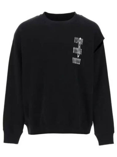 MM6 Maison Margiela Men s Number Logo Cutting Detail Sweatshirt Black SH2GU0001 S25623 900 1219589 - MAISON MARGIELA - BALAAN 1