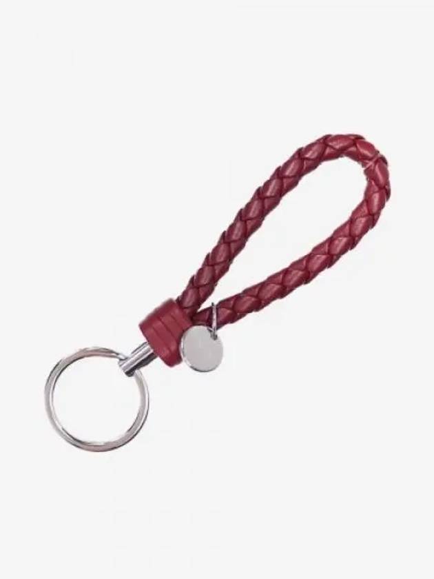 Intrecciato Key Holder Burgundy - BOTTEGA VENETA - BALAAN 2