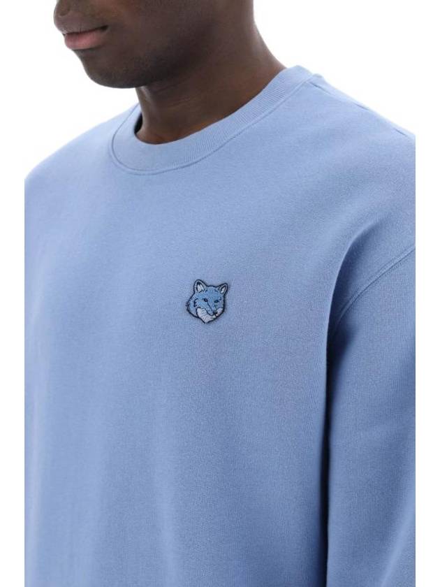 Bold Fox Head Cotton Sweatshirt Blue - MAISON KITSUNE - BALAAN 5