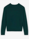 Fox Head Patch Classic Round Neck Knit Top Deep Green - MAISON KITSUNE - BALAAN 3