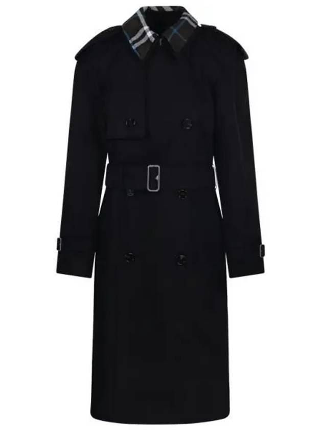 Detachable Collar Trench Coat Black - BURBERRY - BALAAN 2