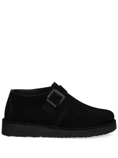 Trek Buckle Suede Loafers Black - CLARKS - BALAAN 1