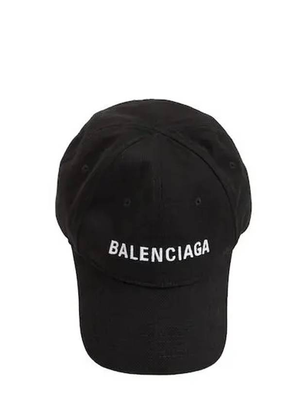 Text Logo Embroidered Panel Baseball Hat Black - BALENCIAGA - BALAAN 5