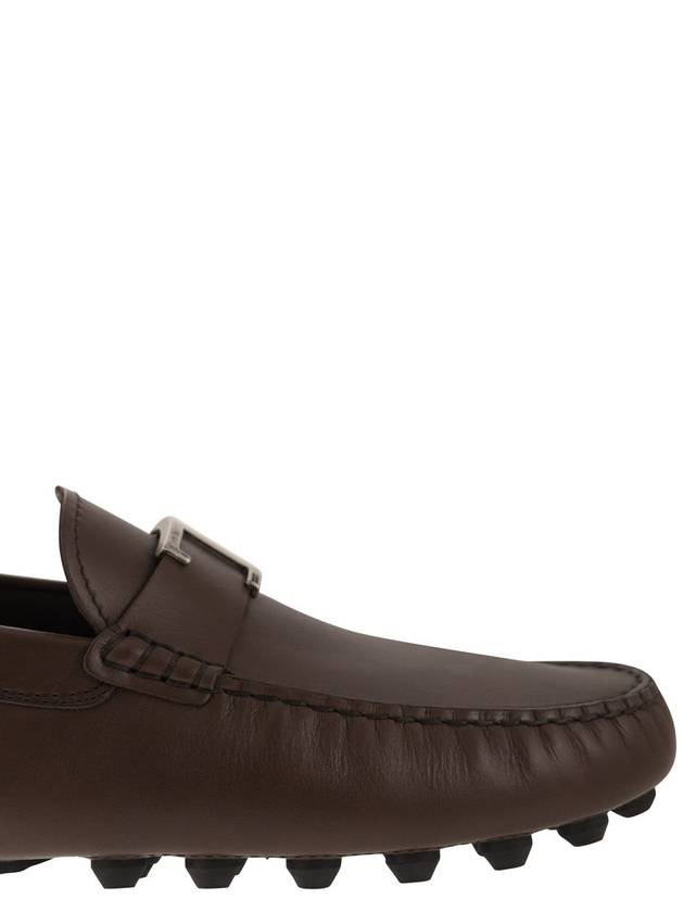 Men's Macro Rubber Driving Shoes Brown - TOD'S - BALAAN 7