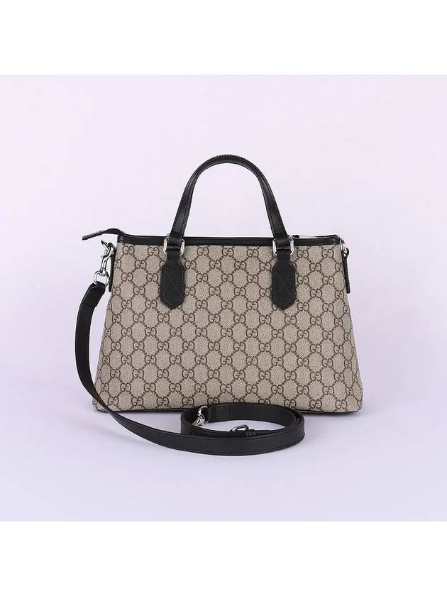 GG Supreme Small Canvas Tote Bag Beige - GUCCI - BALAAN 3