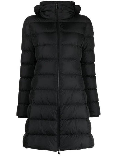 Gie Hood Long Down Padding Black - MONCLER - BALAAN 1