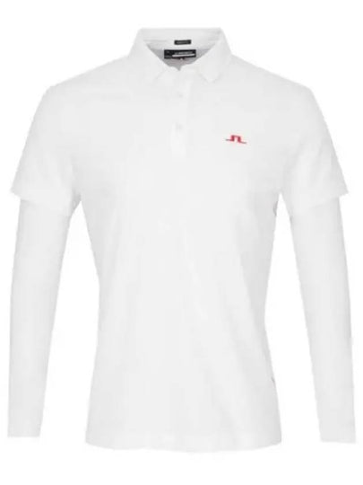 Liam Regular Fit Long Sleeve Polo Shirt White - J.LINDEBERG - BALAAN 2