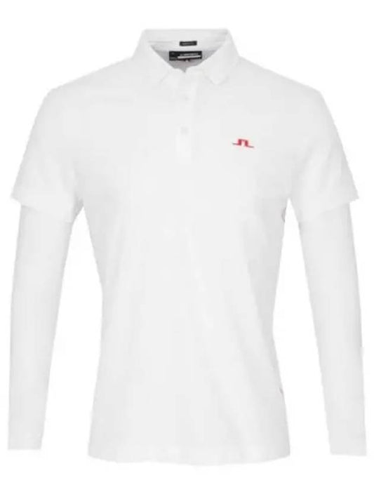 Liam Regular Fit Long Sleeve Polo Shirt White - J.LINDEBERG - BALAAN 2