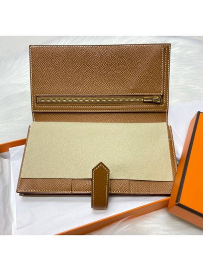 Bean long wallet gold engraved with W - HERMES - BALAAN 2