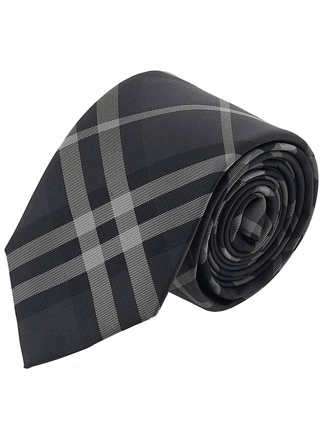 Classic Cut Vintage Check Silk Tie Grey - BURBERRY - BALAAN 11