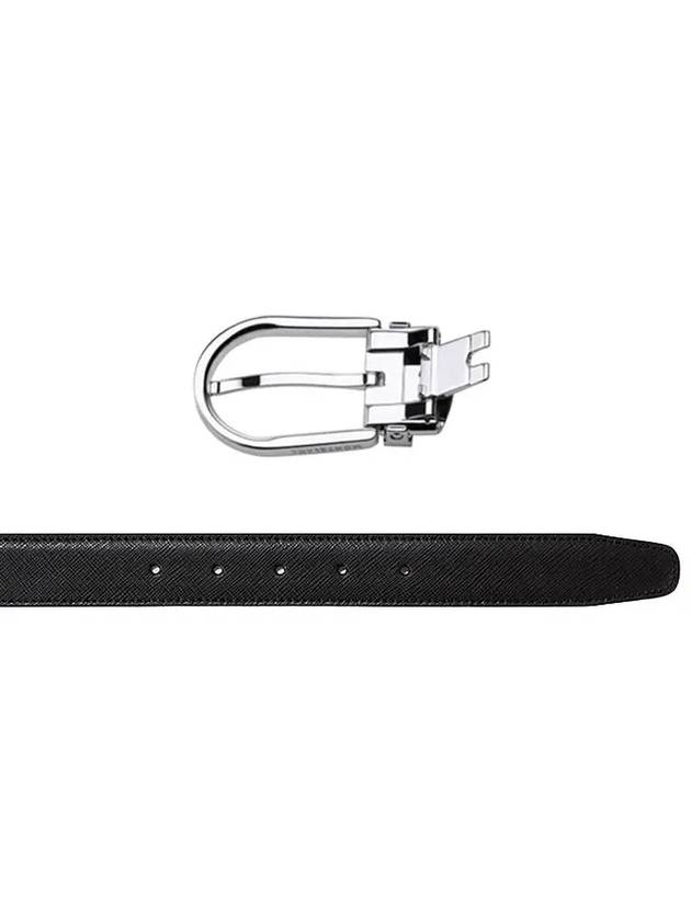 Man's Classic Reversible Leather Belt Black Brown - MONTBLANC - BALAAN 4