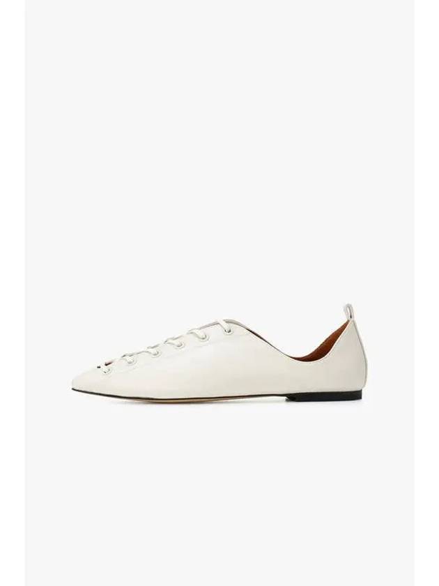 STELLA McCARTNEY TERRA lace up ballerina flat shoes light beige - STELLA MCCARTNEY - BALAAN 1