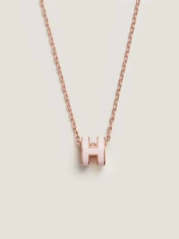 Mini Pop H Pendant Rose Gold Rose Dragee - HERMES - BALAAN 5