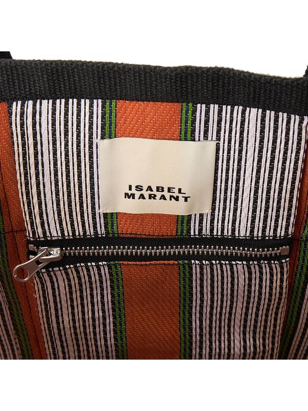 Women's Darwen Logo Striped Tote Bag Orange - ISABEL MARANT - BALAAN 9