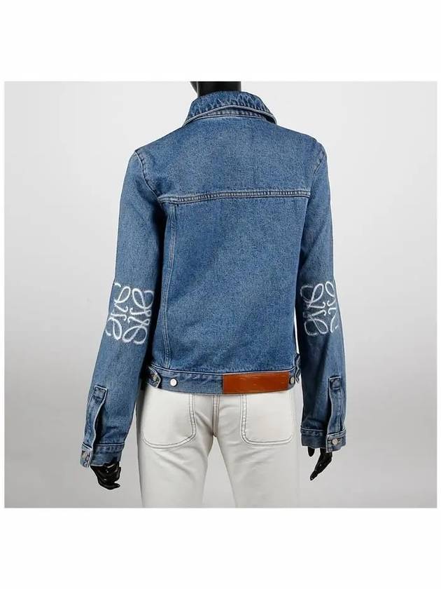 Anagram Jacket In Denim Mid Blue - LOEWE - BALAAN.