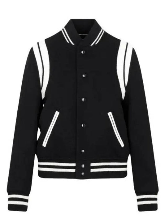 Teddy Jacket In Wool Black - SAINT LAURENT - BALAAN 2