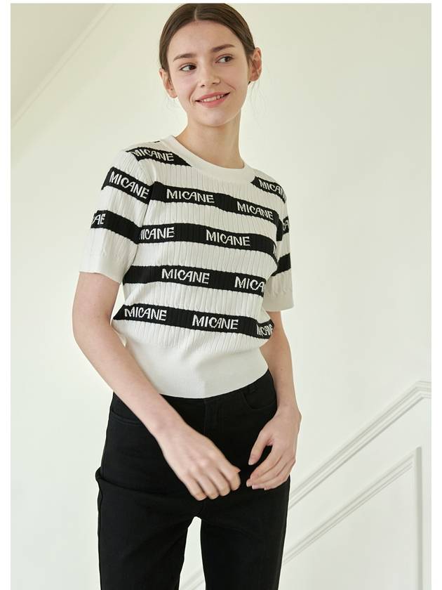 Winsome striped logo knit - MICANE - BALAAN 4