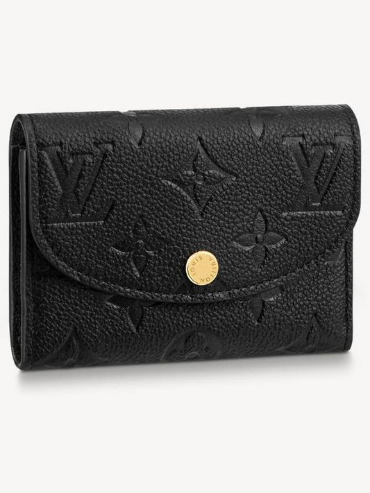 Women s Rosalie Coin Purse Black Card Wallet Half Holder - LOUIS VUITTON - BALAAN 1