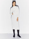 CROP TURTLENECK SWEATER V NECK DRESS SET IVORY - KIMDOH - BALAAN 2