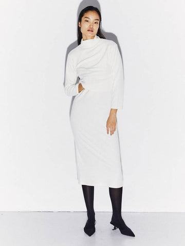 Crop Turtleneck Sweater V Neck Dress Set Ivory - KIMDOH - BALAAN 1