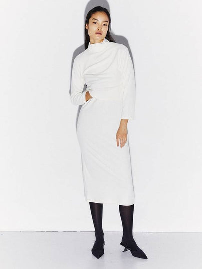 Crop Turtleneck Sweater V Neck Dress Set Ivory - KIMDOH - BALAAN 2