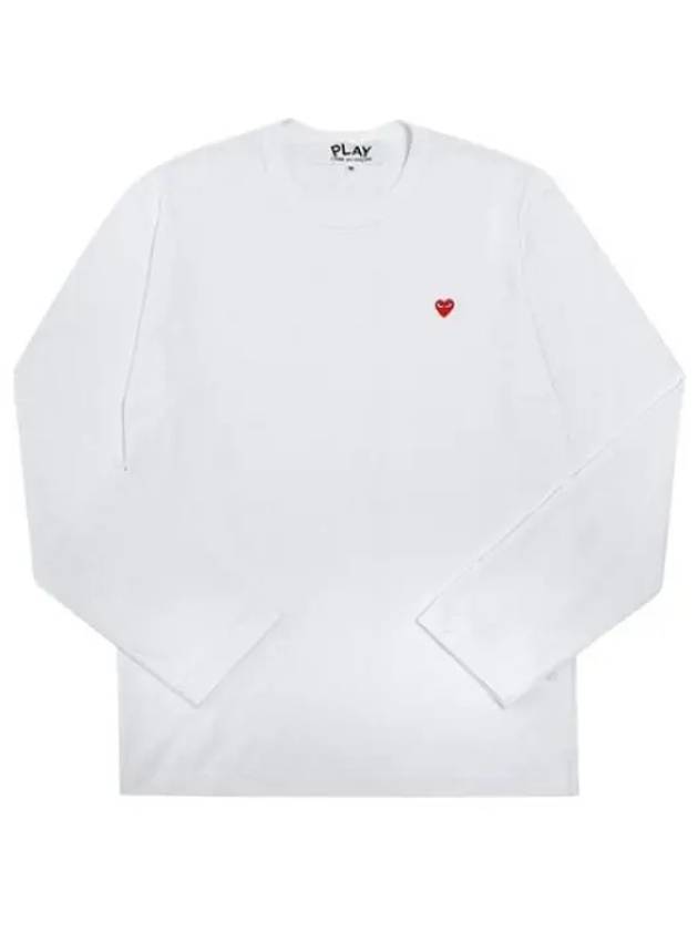 AX T308 051 2 P1T308 AZ Small Red Heart Waffen Long Sleeve T Shirt 1338712 - COMME DES GARCONS - BALAAN 1