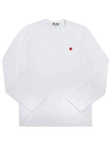 AX T308 051 2 P1T308 AZ Small Red Heart Waffen Long Sleeve T Shirt 1338712 - COMME DES GARCONS - BALAAN 1