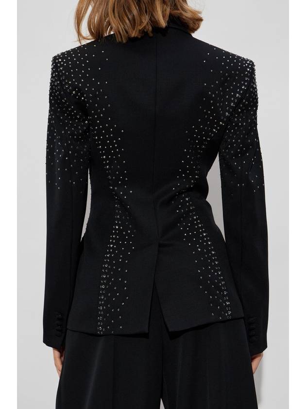 The Attico Wool Blazer With Sequins, Women's, Black - THE ATTICO - BALAAN 4