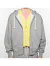 Face Logo Applique Zip-Up Hoodie Grey - ACNE STUDIOS - BALAAN 2