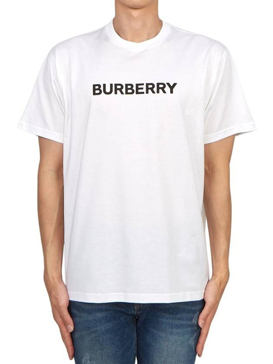 Logo Print Short Sleeve T-Shirt White - BURBERRY - BALAAN 2