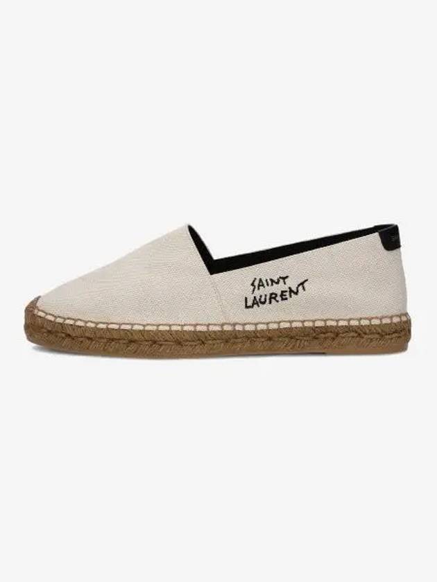 Logo Monogram Espadrilles Beige - SAINT LAURENT - BALAAN 2