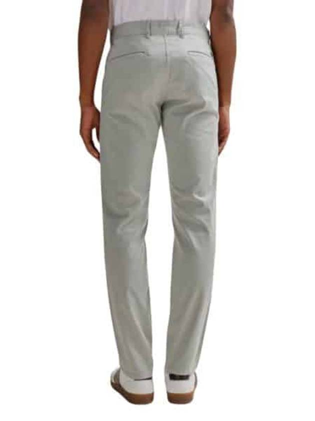 Slim Fit Stretch Cotton Satin Chino Straight Pants Medium Grey - HUGO BOSS - BALAAN 3