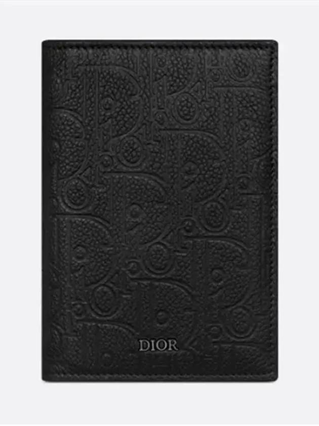 Gravity Leather Passport Wallet Black - DIOR - BALAAN 2