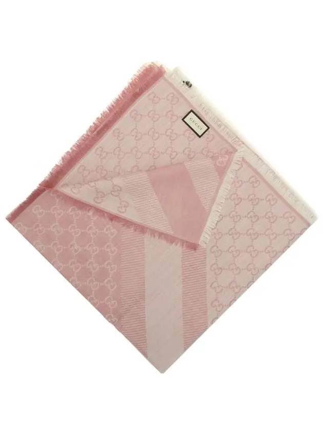 GG Jacquard Square Muffler Pink - GUCCI - BALAAN 3