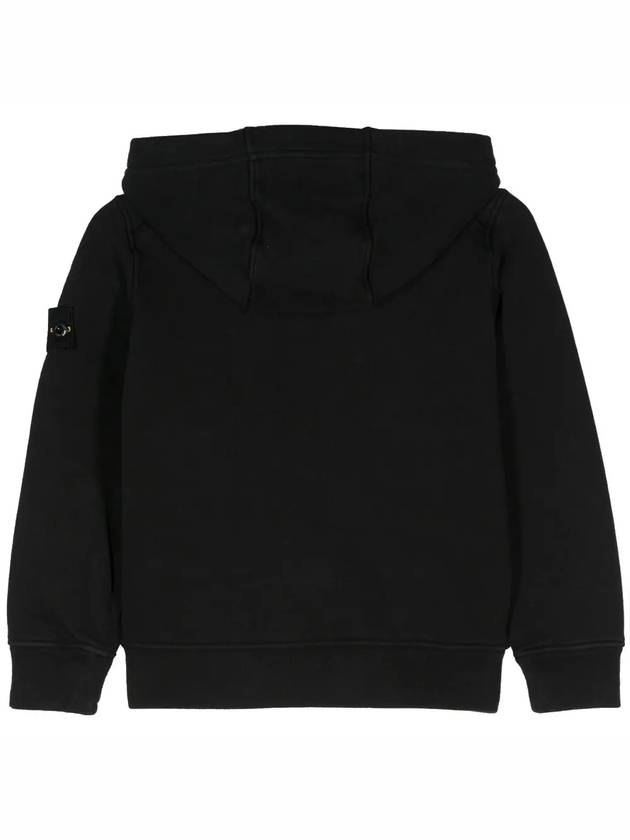 Kids Wappen Patch Zip-Up Hoodie Black - STONE ISLAND - BALAAN 4